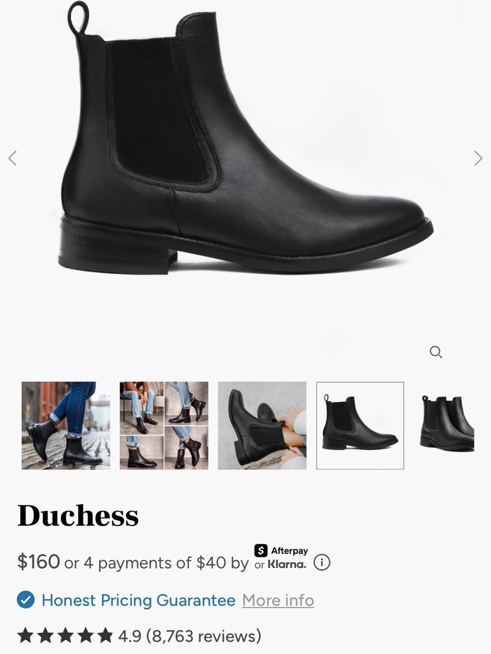 Thursday Boot Company Chelsea Leather Boot - Black - 10.5 Wide - Never Worn